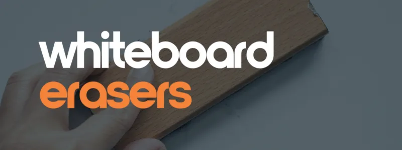 Keep your whiteboard clean and clear with durable whiteboard erasers.